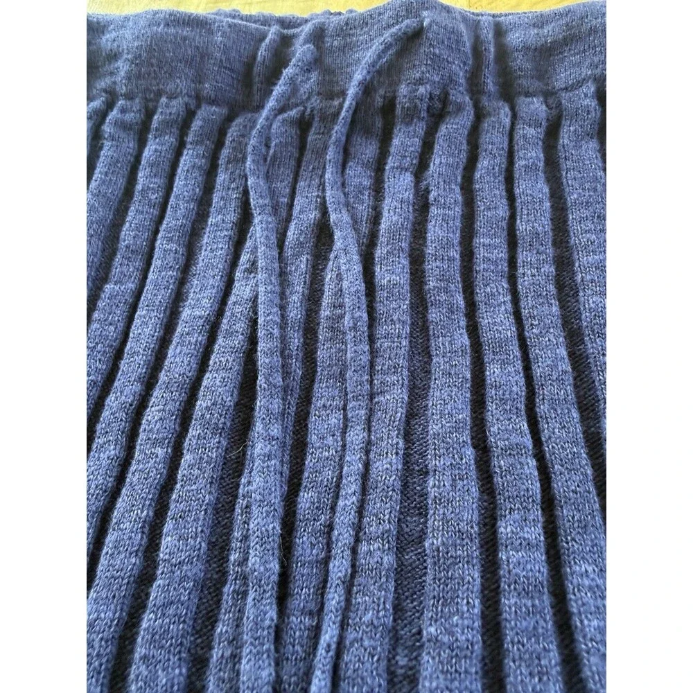 FREE PEOPLE Beach Navy Blue Ribbed Knit Women Sz S Skirt Midi Coastal NWOT